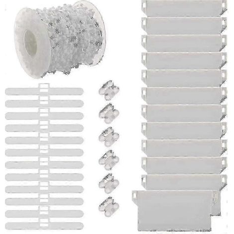 Kit de réparation pour stores verticaux, accessoires pour stores verticaux, connecteur de chaîne en plastique, connecteur supérieur, lattes de lestage de 89 mm (1/5)