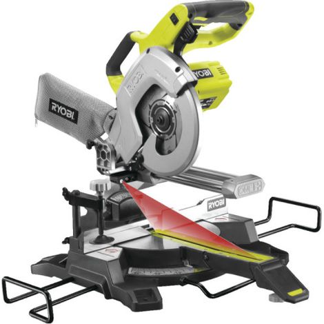 RYOBI Scie à onglet radiale 18V One Plus - sans batterie ni chargeur - R18MS216-0