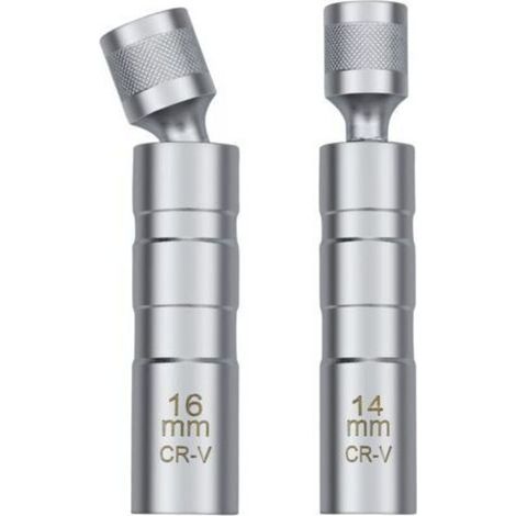 Chiave universale magnetica per candele da 14 mm e 16 mm – bussola per la rimozione delle candele, acciaio temprato, punta integrata