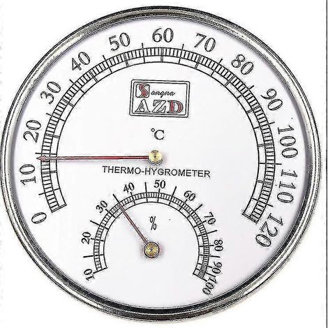 Thermomètre et hygromètre pour sauna, affichage à aiguille de la température et de l'humidité intérieures (1/5)