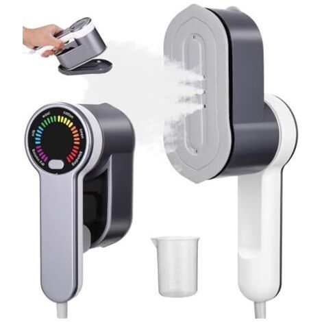 Defroisseur Vapeur Fer à Repasser Vertical, 1200W Fer à Repasser Portable, Voyage Vapeur Steamer 2 en 1 Mode avec Réservoir 120ml, Mini Défroisseur à Main, Design Léger pour Voyage, M (1/5)