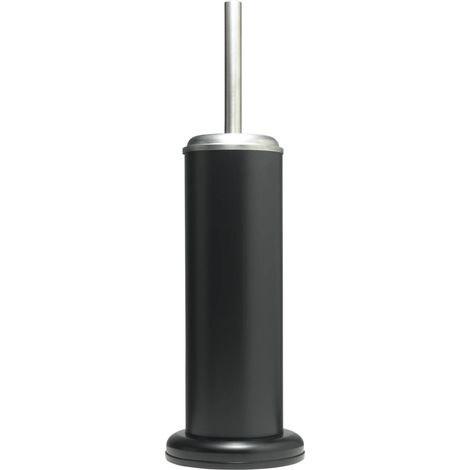 Porte-brosse WC, Acier inoxydable noir (1/5)