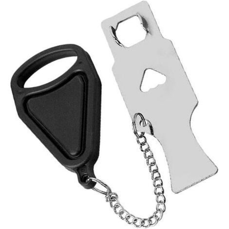 Portable Door Lock, Travel Lock, School Lock Also for Home Security (Black×1） (1/5)