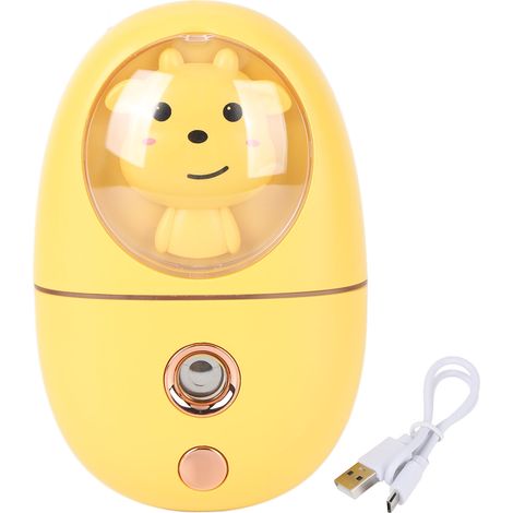 Wiederaufladbares USB-Gesichtsspray für Haustiere, 35 ml, 500 mAh Mini-Reise-Luftbefeuchter, Gelb (1/5)