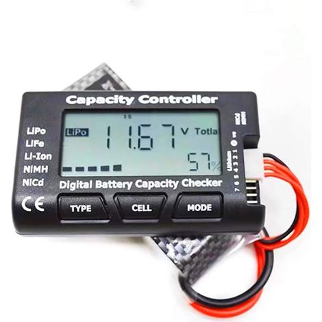 Coavas – Testeur de capacité de batterie numérique – Vérificateur de tension pour LiPo, NiMH, Li-ion – Écran LCD – Capacité restante et tensions des cellules (1/4)