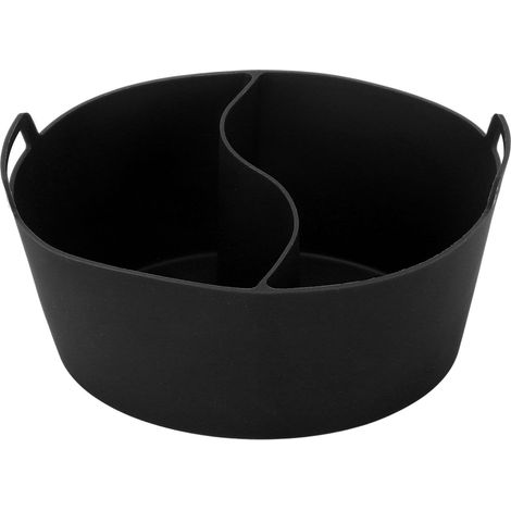 Cuiseur lent joint étanche en silicone alimentaire réutilisable résistant à la chaleur séparateur de casserole noir (1/5)