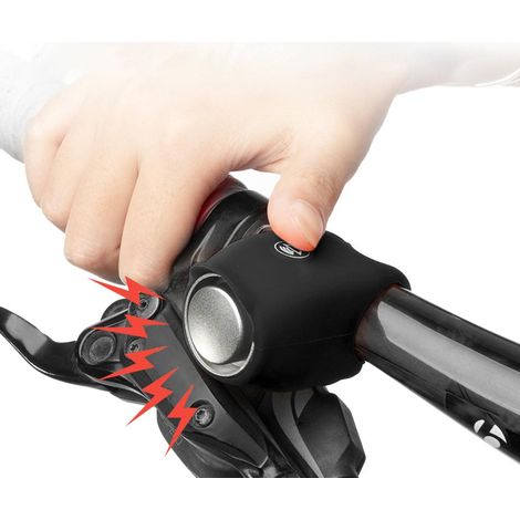 Avertisseur sonore vélo 120 dB électrique étanche 6 modes sonores pour vélo de ville, route, VTT et enfant