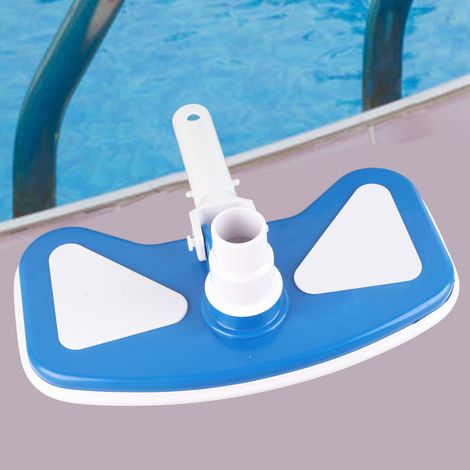 Tête de brosse aspirante incurvée bleue et blanche de 30 cm pour piscine, accessoire de nettoyage pour piscine (1/5)