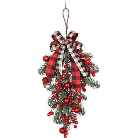 Weihnachtsdekoration: Kränze, Anhänger, Weihnachtsschleifen (siehe Foto) (1/5)