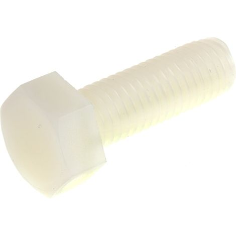 Vis à tête hexagonale Nylon, M10 x 30mm ( Prix pour Sachet de 50 )