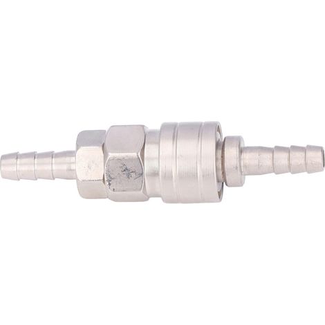 Raccord rapide air acier inoxydable nickelé auto verrouillage connexion pneumatique tuyau kit 8mm longue queue SH+PH20 1 raccord 1 fiche (1/5)