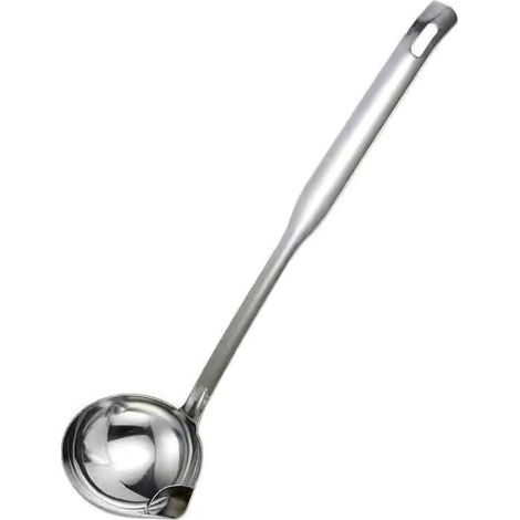 Cuillère filtre à huile en acier inoxydable, écumoire, passoire pour soupe et casseroles. (1/5)