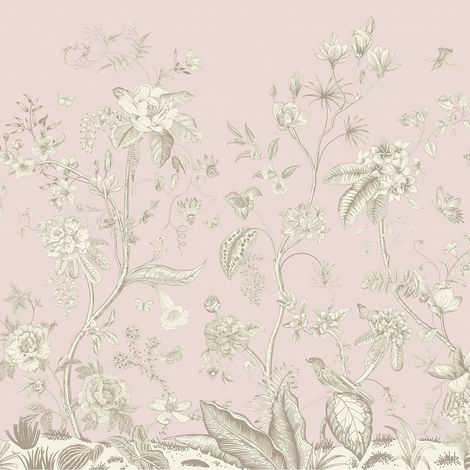 papier peint panoramique fleurs rose clair - Sanders & Sanders (1/5)