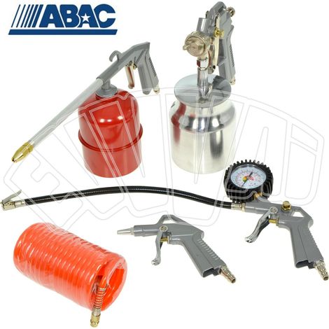 KIT 5 ACCESSORI PER COMPRESSORE ARIA COMPRESSA PISTOLA GONFIAGGIO AEROGRAFO (1/2)