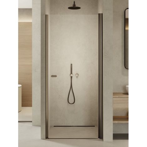 Porte de douche pivotante 70 cm inox brossé ANTILLES GUNMETAL BRUSHED (1/5)