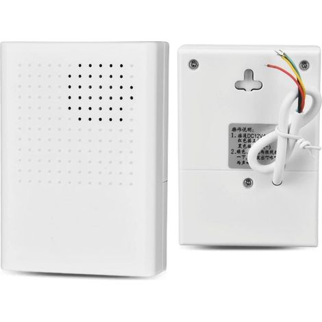 Sonnette lectronique Filaire 2V Dingd Ringtone 90db Contrle D'accs Blanc, Aucune Batterie Requise, Volume lev, Ignifuge, Ignifuge, Rsistant aux Hautes Tempratures, pour Htel de Bureau Do (1/4)
