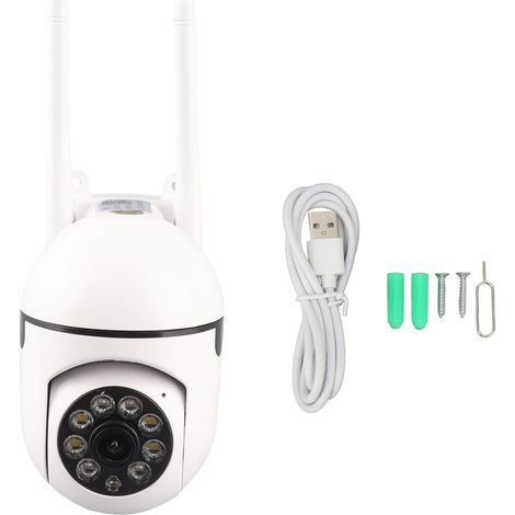 Caméra de sécurité intelligente sans fil WiFi pour la surveillance intérieure, vision nocturne infrarouge, prise UE. (1/5)