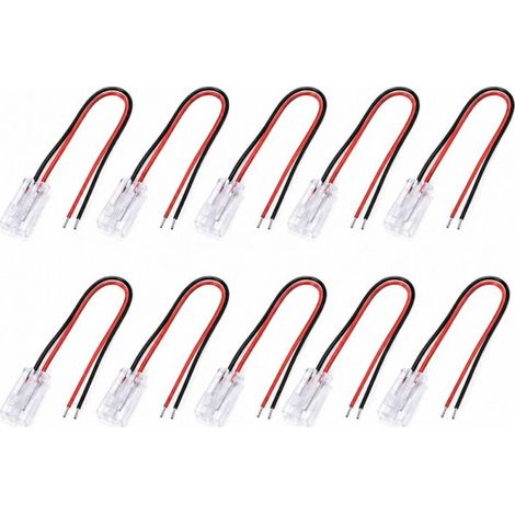 10 PZ Connettore di Alimentazione Per Striscia Led Neon Flex SL241110