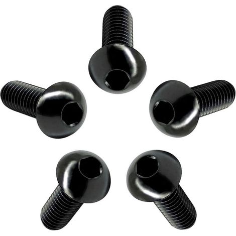 Vis à Tête Bombée M4/M5/M6/M8 en Titane GR5 ISO7380, 5 Pièces Vis à Tête de Bouton Boulons à Six Pans Creux Allen Boulon à Douille Hexagonale Vis à Métaux (1/5)