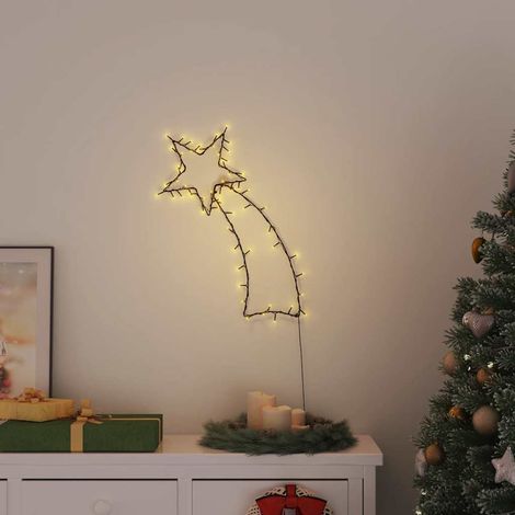 Luces de Navidad Estrella Fugaz Silueta 80 LEDs cálido (1/5)