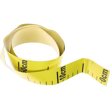 Autocollant de mesure du compteur d'eau en aluminium jaune, lecture facile, mesure précise du niveau de liquide, autocollant auto-adhésif pour réservoir et piscine (1/5)