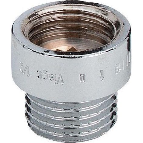 Viega Alargador de grifo, G 3/8, L 30 Bronce rojo o bronce de silicio, cromado modelo 3526, 447106