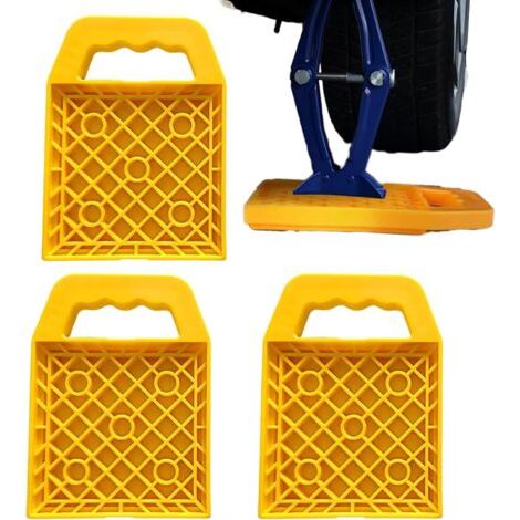Lot de 4 patins de nivellement antidérapants pour cric de voiture - Plaques de base multi-angles - Équipement de stabilisation pour camping-car, accessoires de remorque de voyage, solutio (1/5)