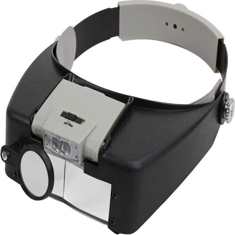 Reparación de equipos, reparación de circuitos, relojes y cronómetros, lupa frontal LED gris