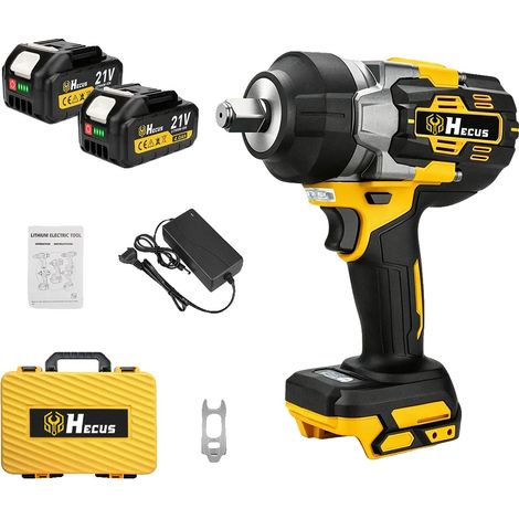 Avvitatore a impulsi, coppia di 2800 N·m, design senza fili, 2 batterie, spina europea 100V-240V (1/2)