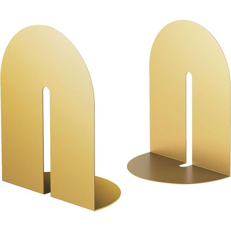 Serre-Livres pour Livres, 1 Paire de Porte-Livres en métal avec Arche de Mode pour Le Bureau, la Maison et la Cuisine Adultes (1/4)