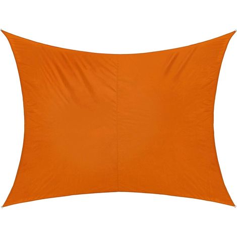 ZOLGINAH Voile Pare-Soleil Rectangulaire 3x4.5m Imperméable, Voiles d'Ombrage Une Protection des Rayons UV, Toile Solaire en Oxford Résistant Exterieur Balcon Jardin Terrasse, Orange (1/5)