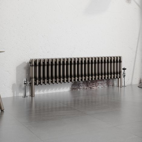 Warmehaus Traditional Radiator Raw Metal 300x1192mm Triple Column (1/5)