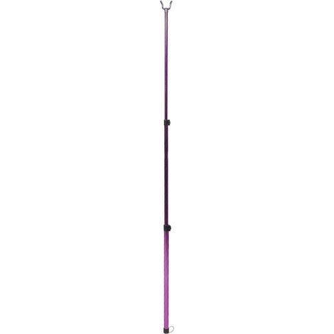 Teleskop-Wäschegabel, Wäscheleinenstange aus Edelstahl, Wäschestange – 128,00 x 4,50 x 2,50 cm – Lila (1/4)
