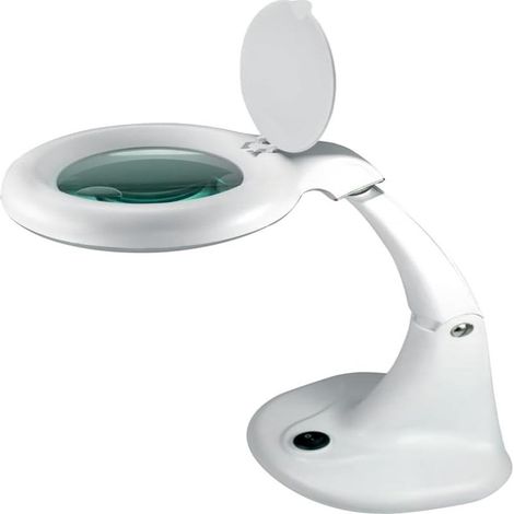 Lampe loupe LED blanche 5 W, grossissement 500 m, mini articulée, pour travaux de précision, bureau et atelier. (1/5)