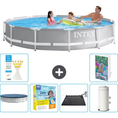 Prism Frame Pool Rund - 366x76 cm - 7-teilig S103