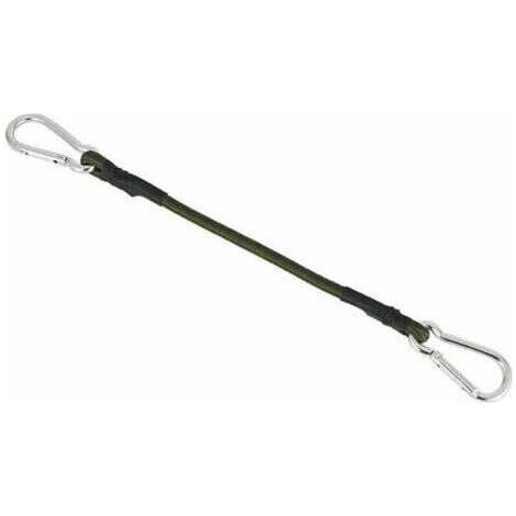 BUNTHAUS 60cm Kit d'accessoires pour voile d'ombrage -tendeurs élastiques - Noir - Protection solaire - Fixation - Outils de montage,vert