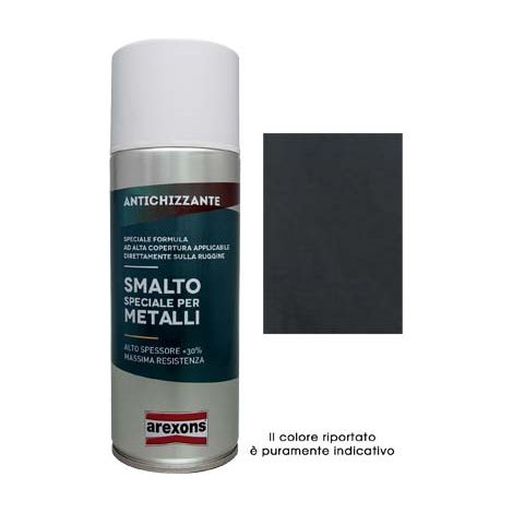 SMALTO SPRAY SPECIALE METALLO AREXONS - ANTICHIZZANTE FERRO ANTICO ML 400- 6 pezzi