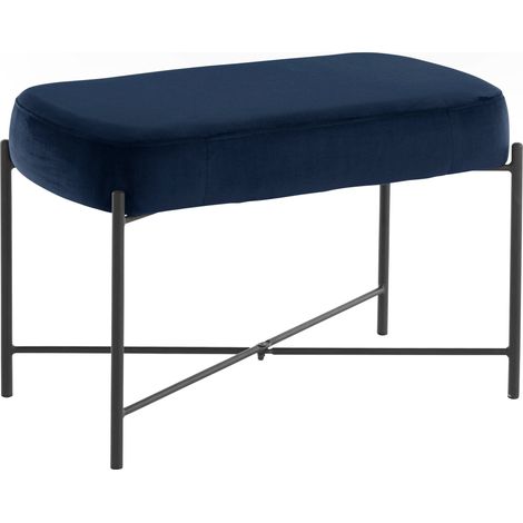 Berry-Banc en velours bleu foncé