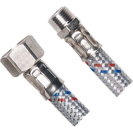 Tuyau flexible en acier inoxydable FxM 3/8"x3/8", (L) 50cm (1/2)
