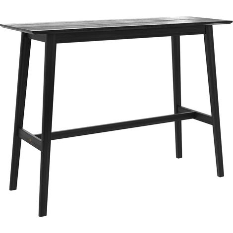 Mesa de bar rectangular para 4 personas en madera negra 120 cm - Buvette