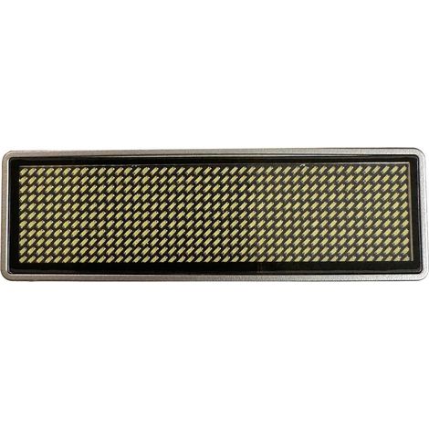TARGHETTA CON NOME A LED, 11 X 44 PIXEL, PROGRAMMABILE TRAMITE USB FARBE RAHMEN: SILBER FARBE LED: WEIß (1/2)