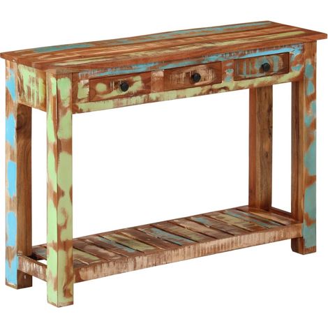 Maison Exclusive - Tavolo Consolle 110x30x76 cm in Legno Massello Riciclato (1/5)