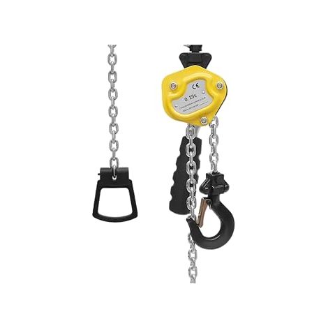 Mini Palan à Levier Manuel 250 kg, Palan à Chaîne à Cliquet Manutention, avec Chaîne en Acier Allié G80 3 m, Crochet Rotatif à 360°, pour Marchandises Garage Quai Usine (1/5)