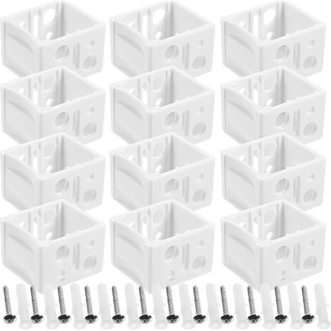 Kit de 12 Supports de Fixation Blancs pour Stores de 1 Pouce en Abs avec Montage et Support Stable pour Cadres de Fenêtres et Salons (1/5)