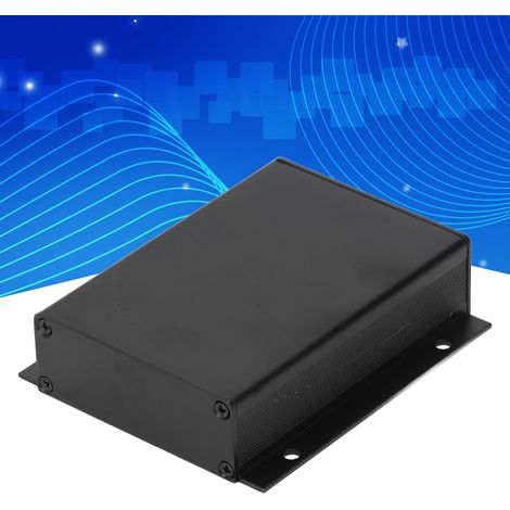 Boîtier en alliage d'aluminium noir sablé de 23,5 x 84 x 90 mm pour circuit imprimé, avec base. (1/5)