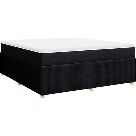 Maison Exclusive - Boxspringbett mit Matratze Schwarz 180x200 cm
