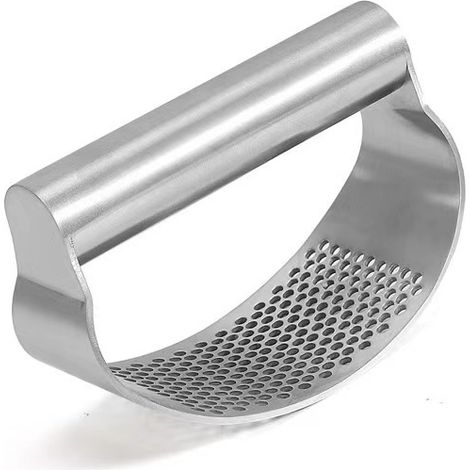 Presse-ail - Outil de cuisine - Éplucheur d'ail professionnel - Broyeur de gingembre ergonomique - Économie de travail - Presse-ail à bascule en acier inoxydable (1/5)