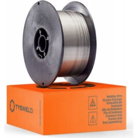 TYSWELD, Modell YSET71GS018, Selbsttragender Schweißdraht 0,8mm 1kg, ideal für gasloses Schweißen, einfache denutzung und hohe Qualität für professionelle Arbeit.