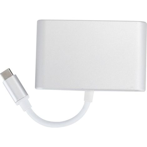 Hub USB-C, adaptateur multiport avec sortie vidéo HDMI ultra haute définition et fonctionnalité plug-and-play, port USB 3.0 à transmission haute vitesse, convient aux projecteurs, téléviseurs et autre (1/4)