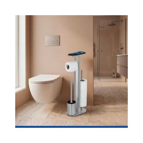 Support WC 4 en 1 WENKO OREA, avec étagère pour téléphone. (1/5)